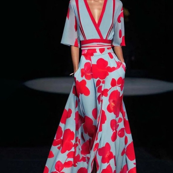 Elegant Lucas & Grace Ayana Floral Wrap Style Maxi Dress - Picture 5 of 8